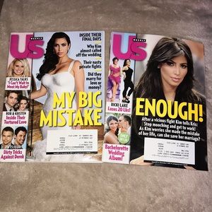 US Weekly Magazines nov 2011 💕 bundle of two Vintage